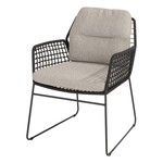 4SO 4SO Rhodos dining chair anthracite with 2  cushions