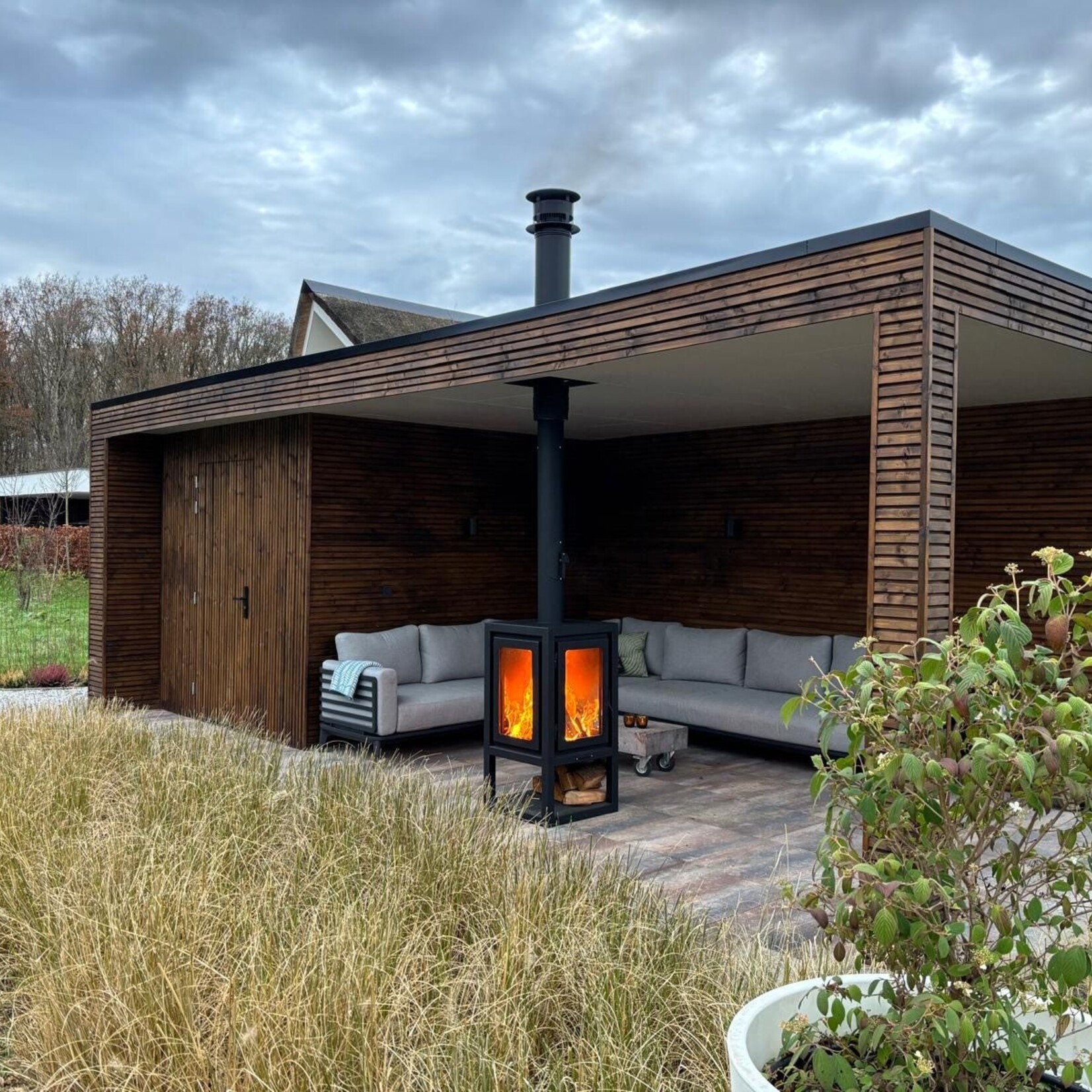 Enjoyfires Enjoyfires houtkachel Fuego 54x54x105 cm - zwart