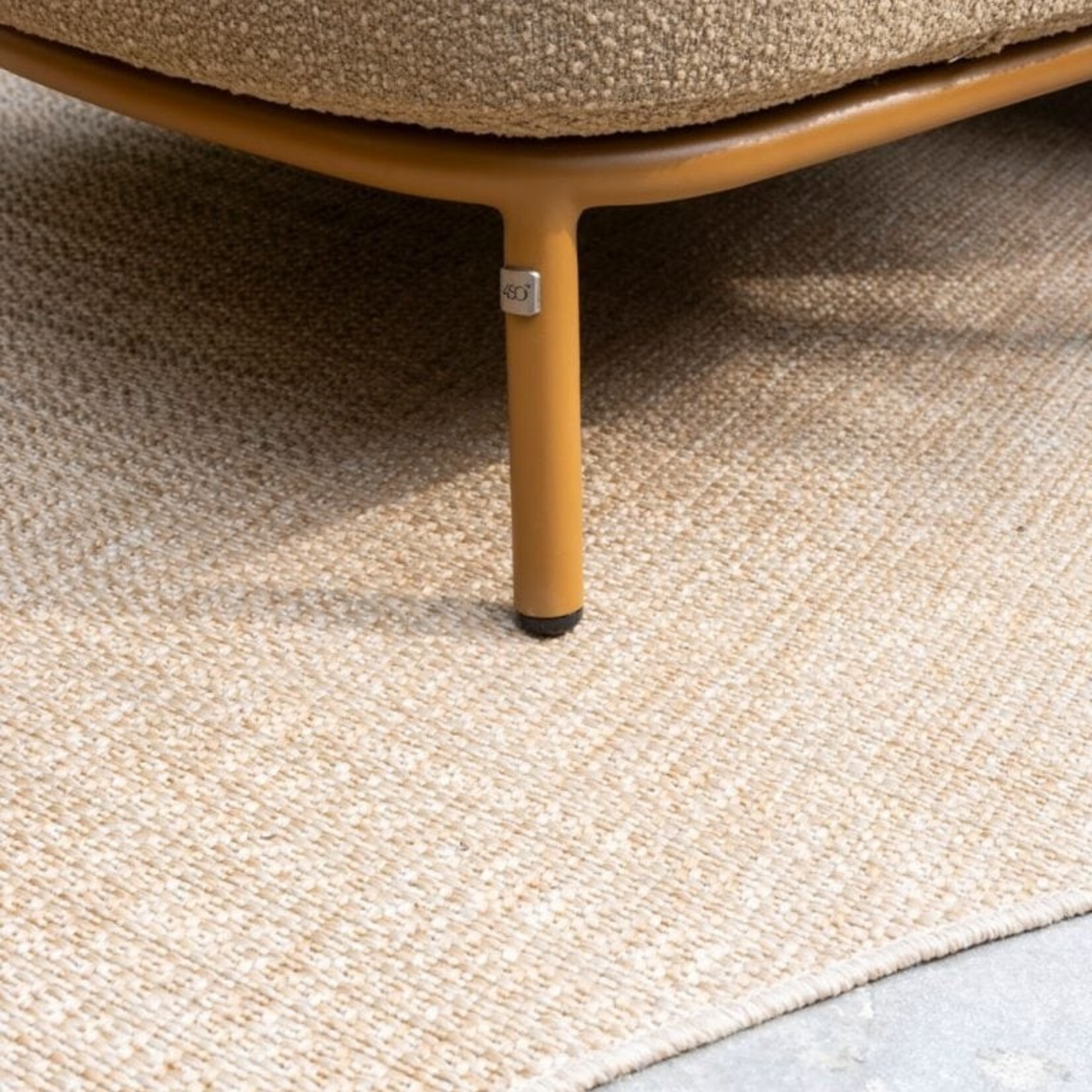 4SO 4SO Biarritz footstool amber with cushion