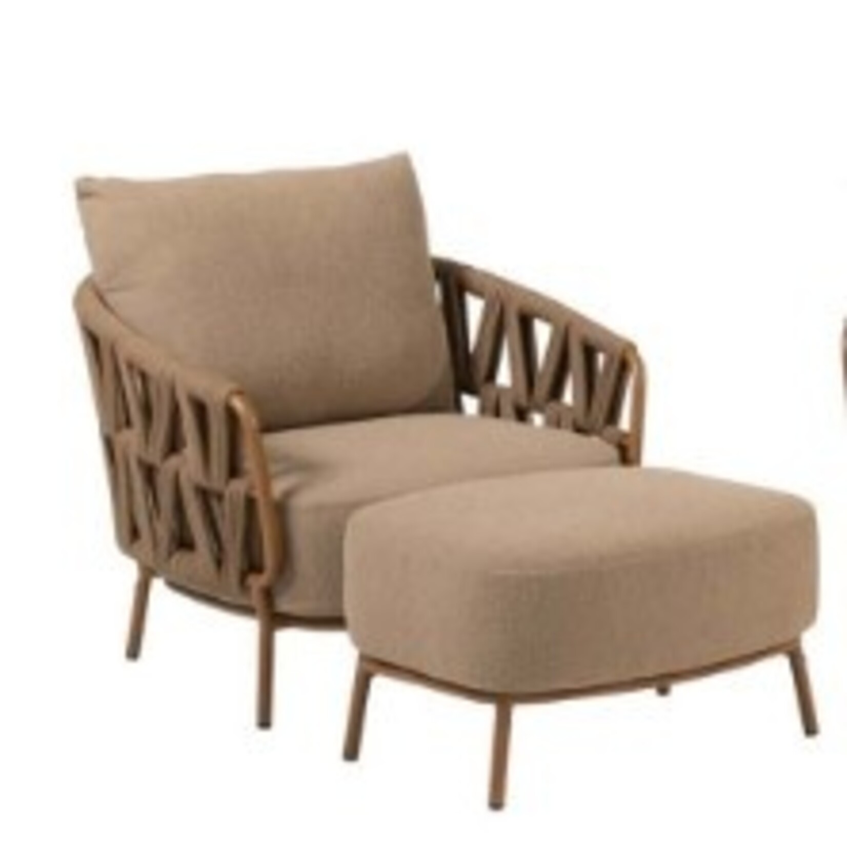 4SO 4SO Biarritz footstool amber with cushion