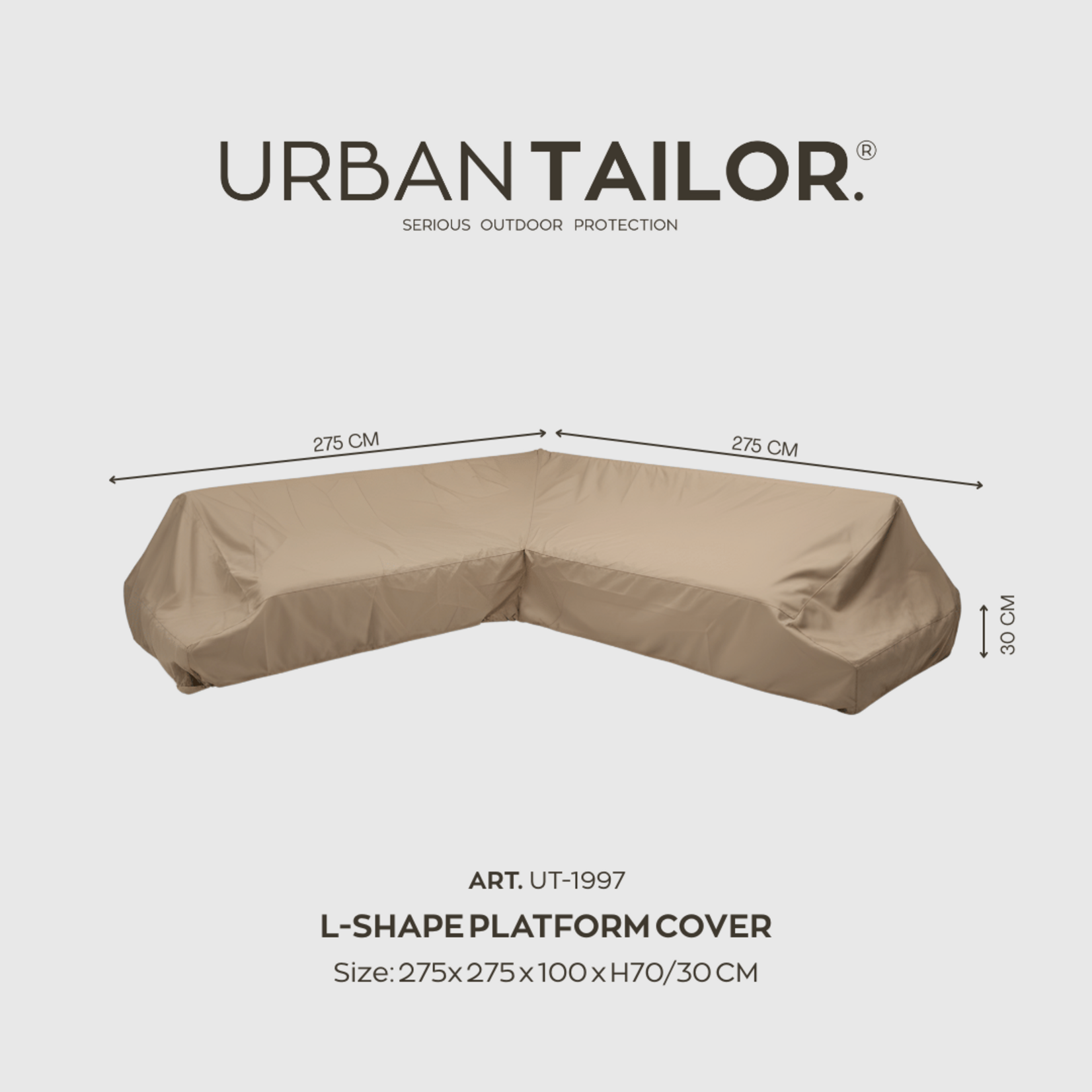 Urban Tailor Urban Tailor hoes Royal Sand nr. 1997 |  275x275x100x H70/30cm |  Flow Emerald Platform lounge