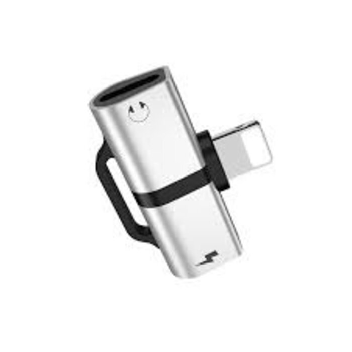 Hoco LS20 - Premium iPhone Audio Adapter Lightning Zilver
