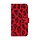 iPhone 12 Bookcase panter print Rood