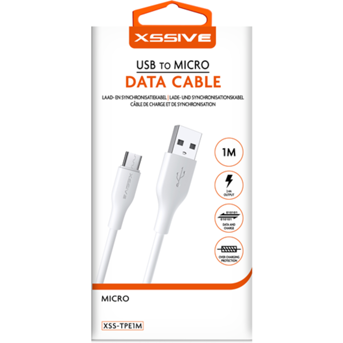 XSSIVE TPE Serie USB to Micro Cable 1m - Wit