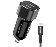XSSIVE Xssive C29N Duo Car Charger + Micro Cable 2.4A - Zwart