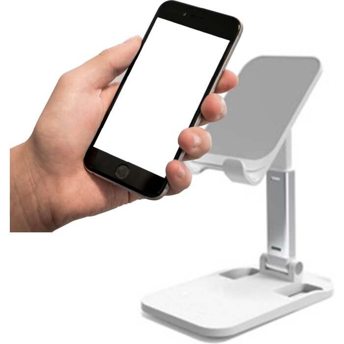 XSSIVE Universele Telefoonhouder Stand - Desktop Holder voor mobiel - smartphone - tablet - WIT - XSS-STAND1