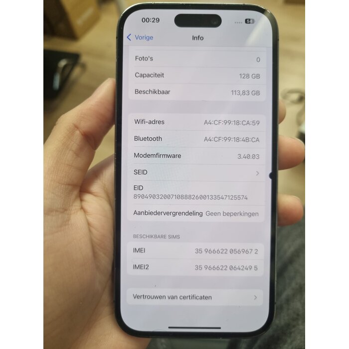 Apple iPhone 14 Pro 128GB C Grade Diep Paars