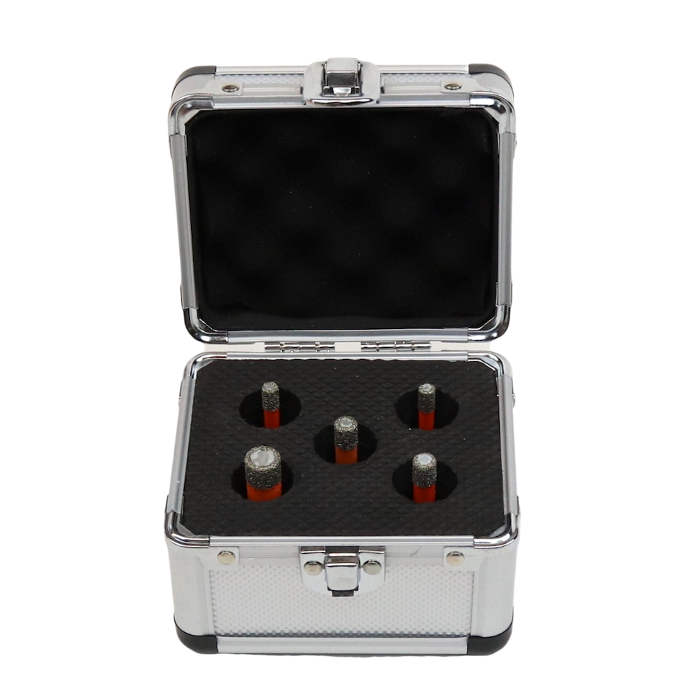 SANLEETEK Diamant-tegelboorset 11 stuks (6/8/10/20/35/50/68/100 20 mm vingerfrees 50 mm facetboor adapter) Diamant-gatenzaagset voor keramische tegels, porselein, marmer, graniet, M14 draad