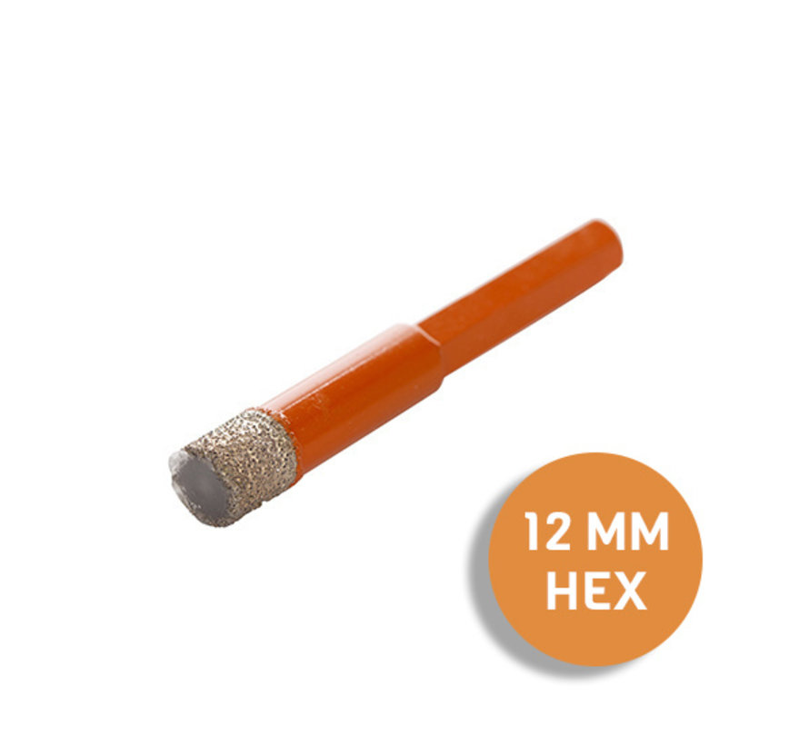 Fix Plus ® Tegelboor 6 Kant - Wax Ø 12mm.