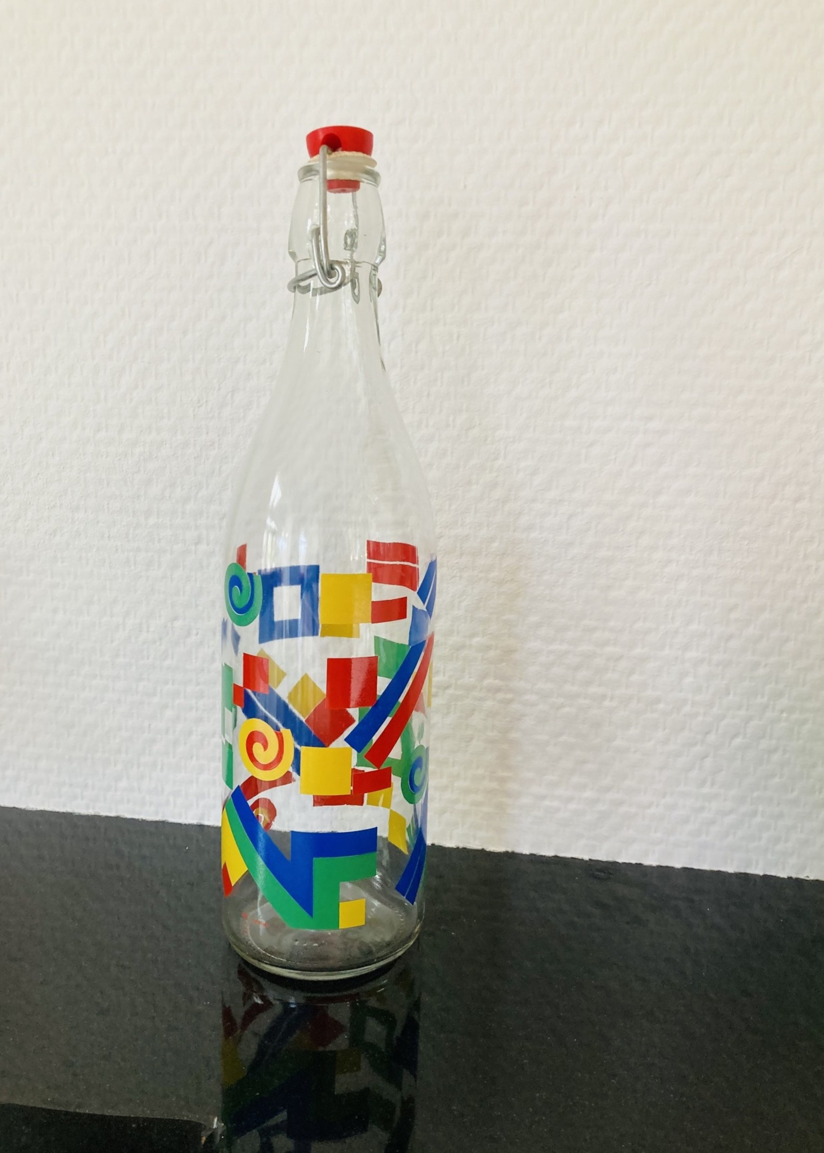 Italian bottle from the eighties with colors