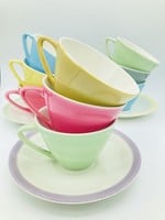 Pastel Cup with saucer by Boch