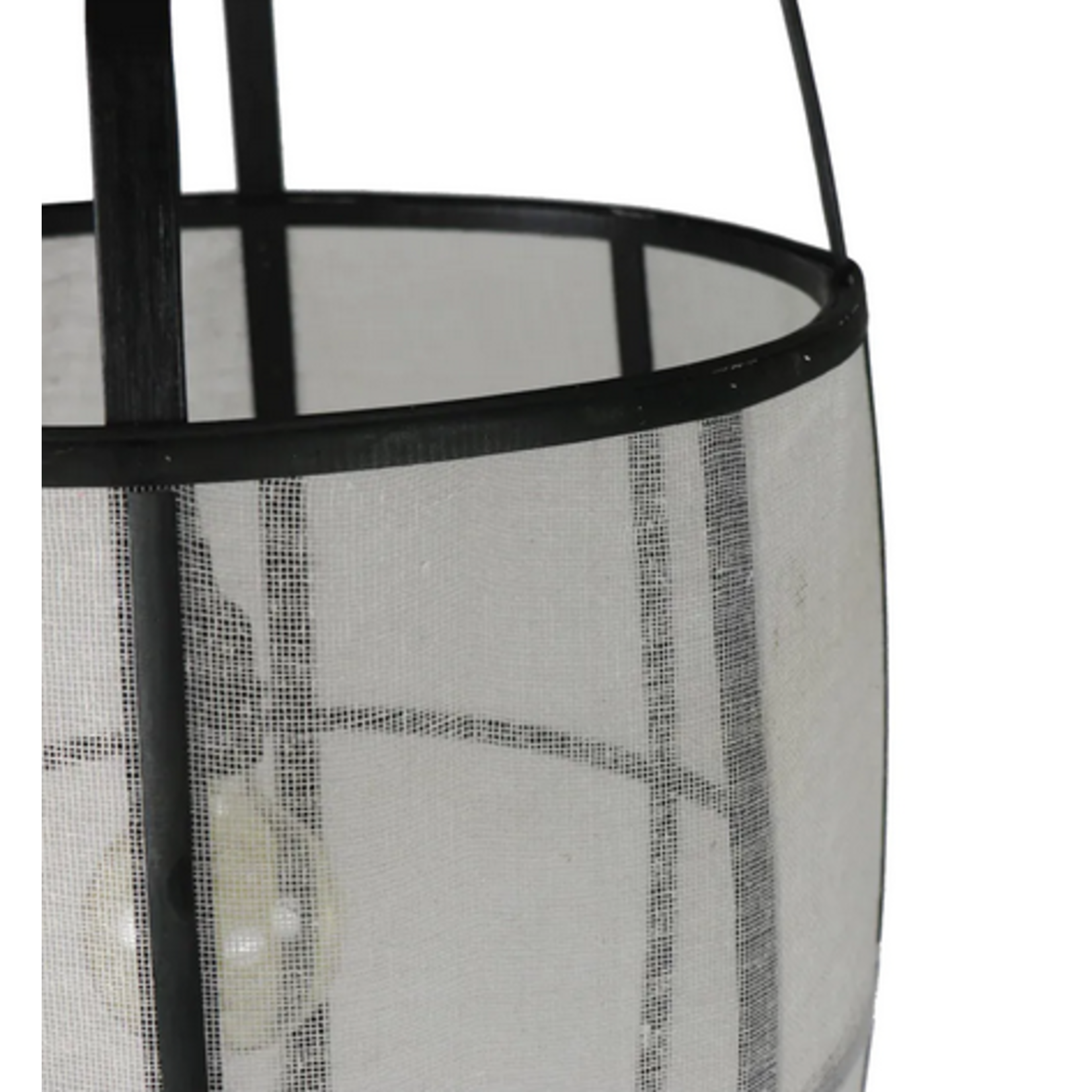 Hängelampe Bambus/Leinen klein, D35xH52cm