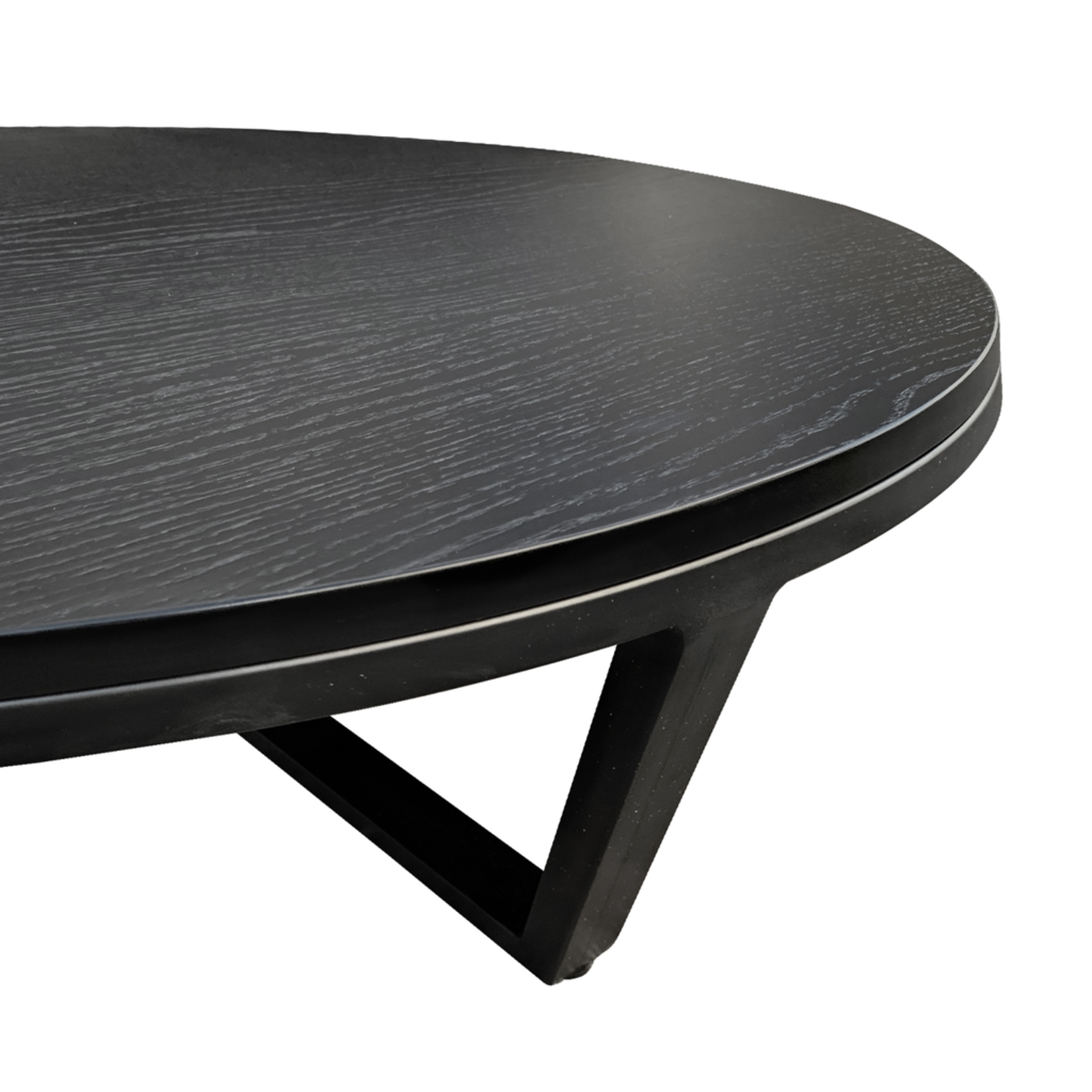 Magnolia Salontisch D100xH30cm Metall schwarz & Eiche furniert schwarz