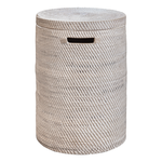 Wäschekorb rund weiss gross, D39cm, H59cm