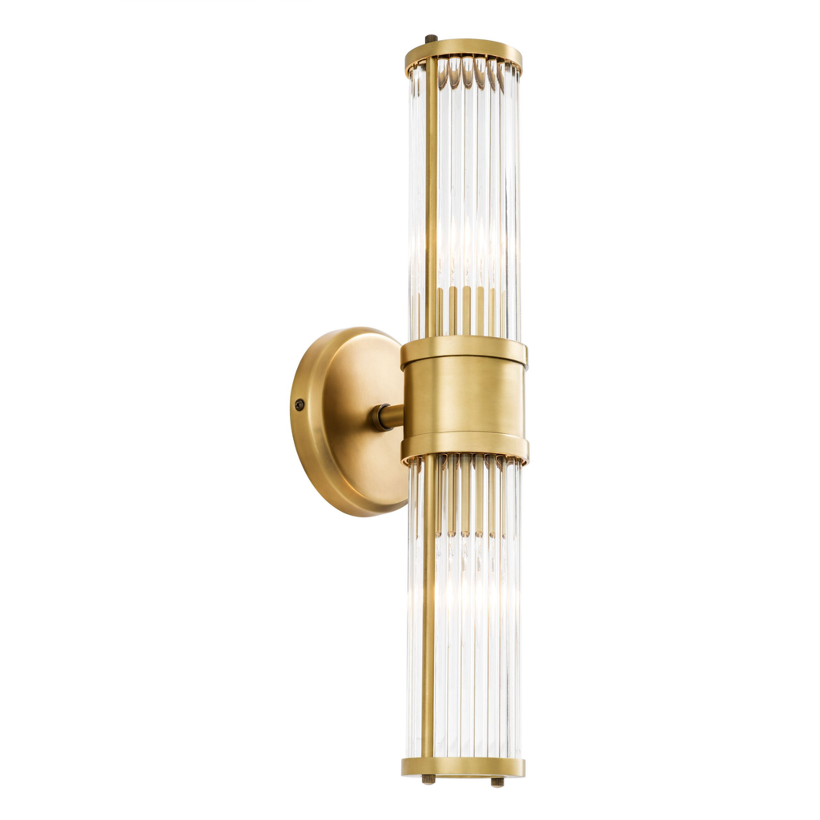 Claridges Double Wandlampe 12x13xH46.5cm brass