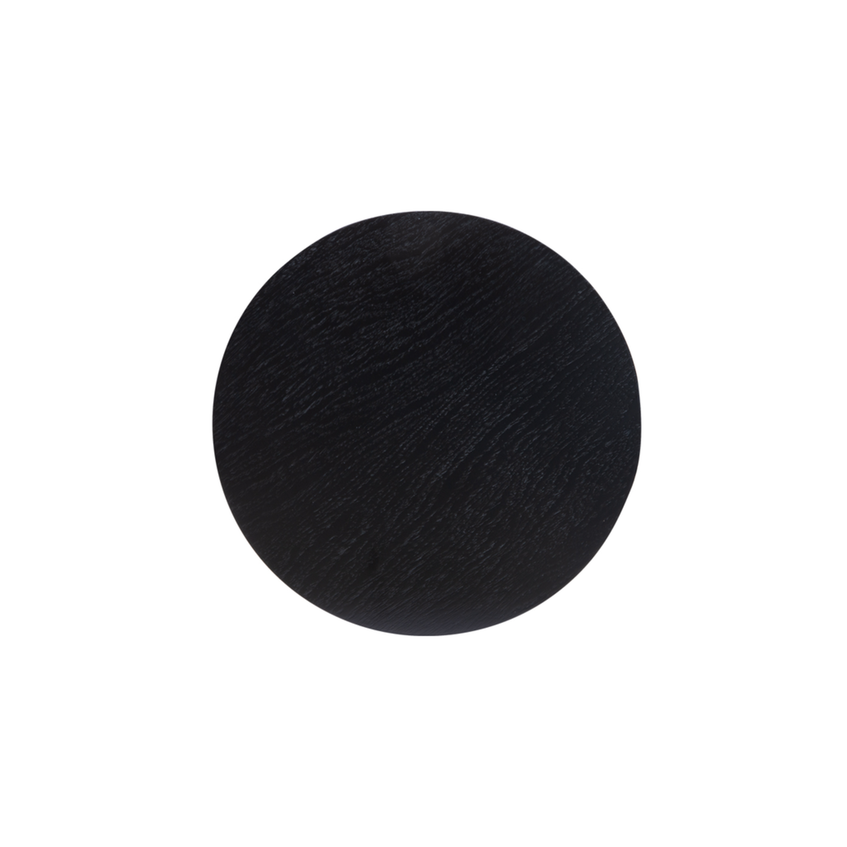 Clarina Beistelltisch D30xH45cm Metall schwarz & Eiche schwarz