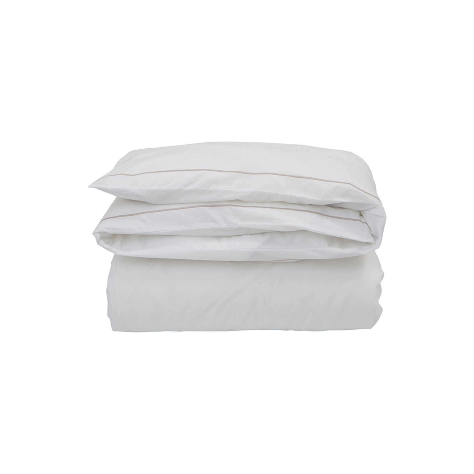 Hotel Percale Baumwollduvetbezug 160x210cm weiss-beige