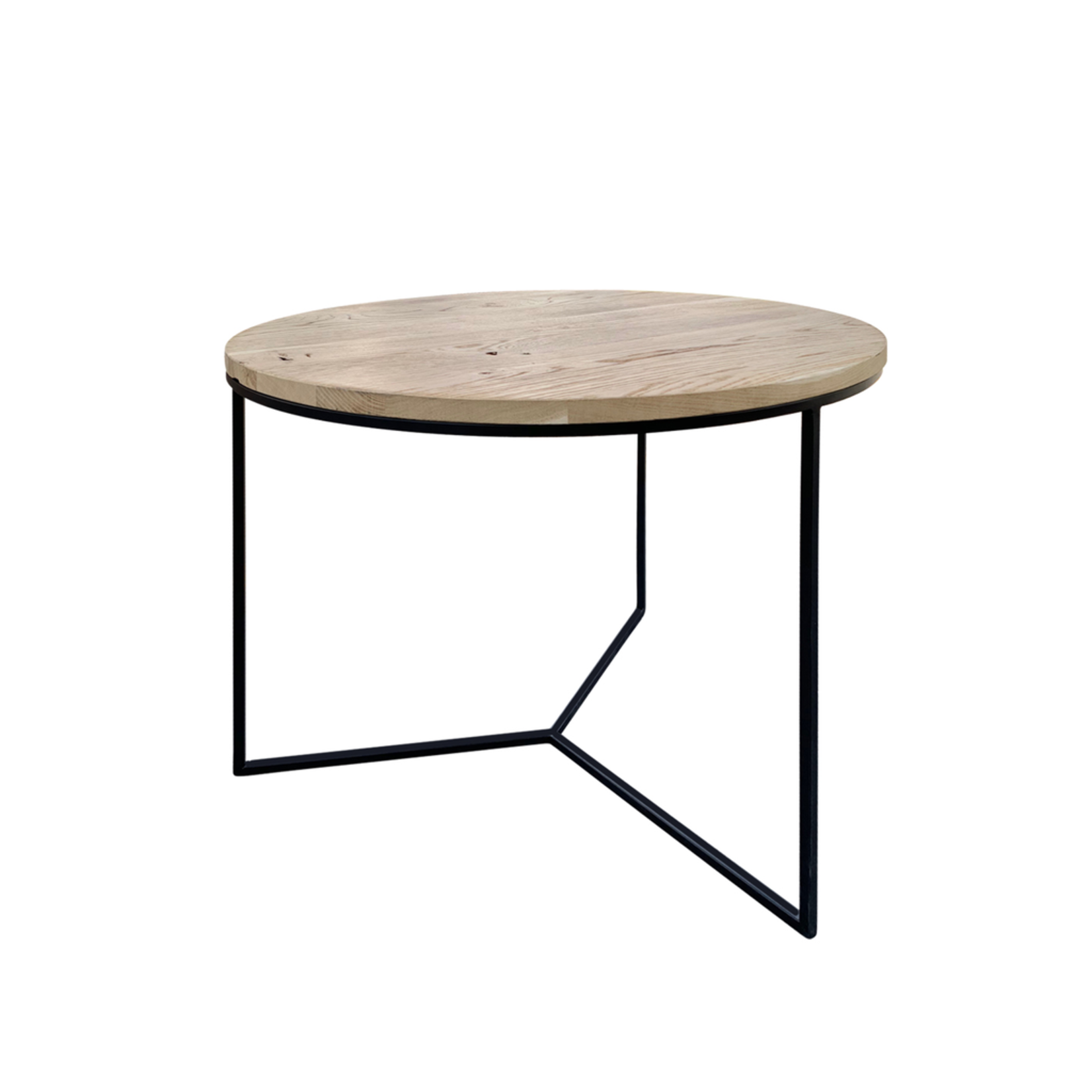 Creston Salontisch D30xH30cm Metall schwarz & Eiche natur