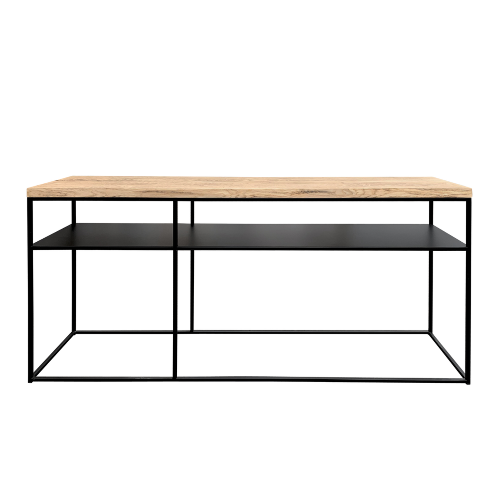 Bryson Sideboard B160xT40xH81cm Metall schwarz & Eiche natur