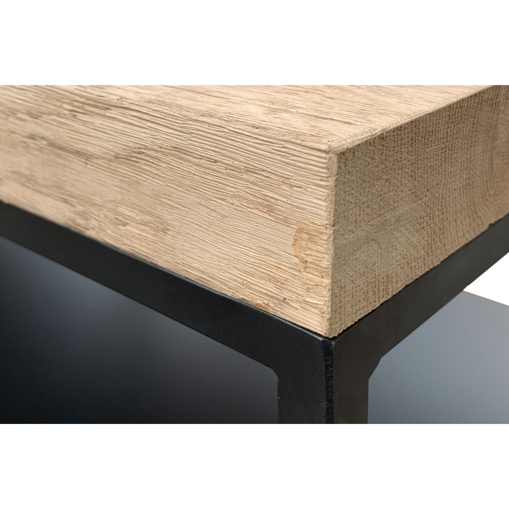 Bryson Sideboard B160xT40xH81cm Metall schwarz & Eiche natur