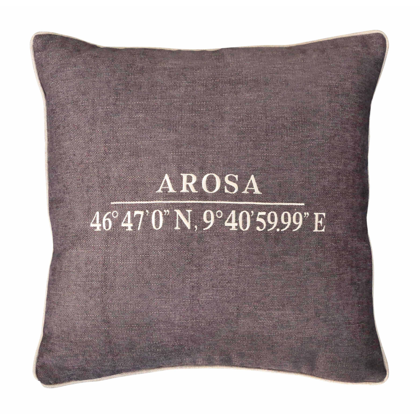 Area Kissen Arosa braun 55x55cm, Keder: taupe