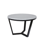 Magnolia Salontisch D60xH46cm Metall schwarz & Carrara weiss