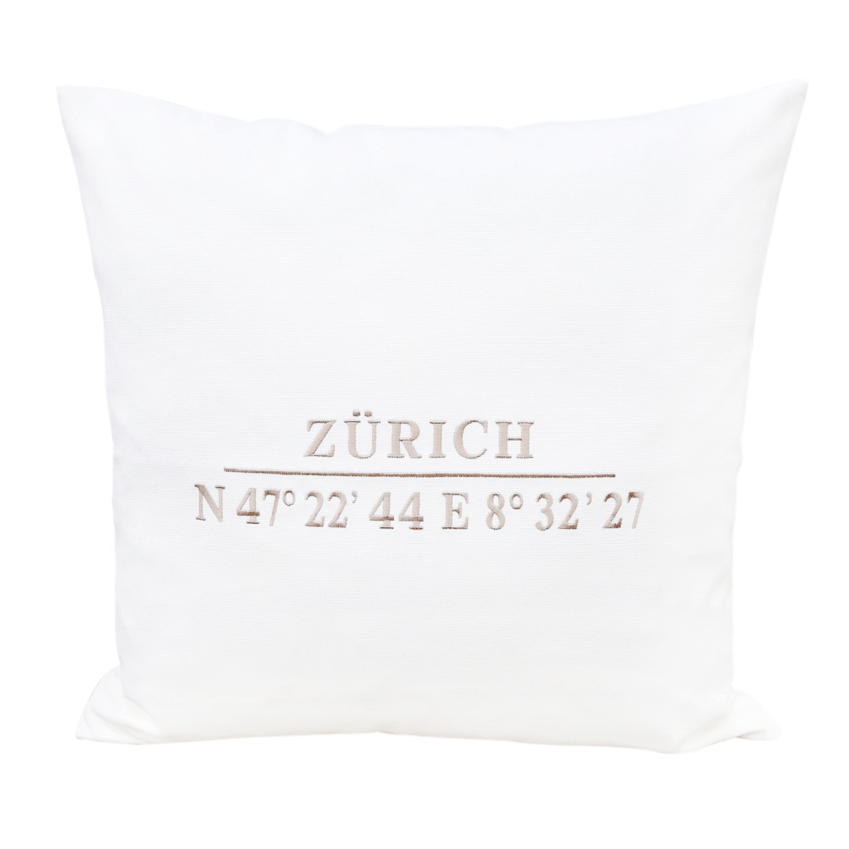 Area Kissen Zürich, Stoff: MAX, weiss 55x55cm