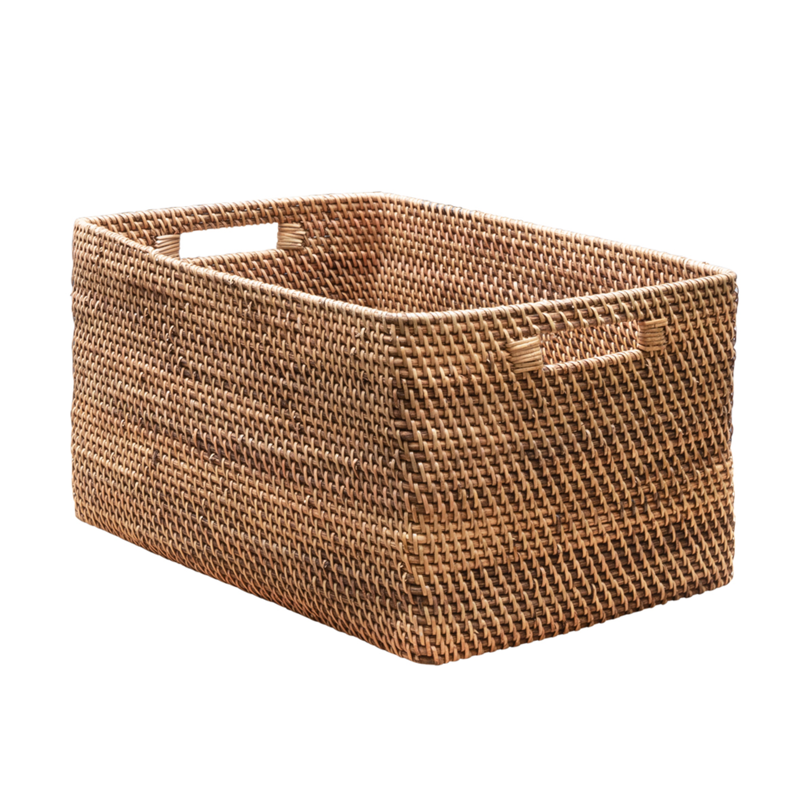 Rattankorb eckig braun 48x32xH24cm - L