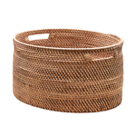 Rattankorb oval braun  46.5x38.5xH24.5cm - L