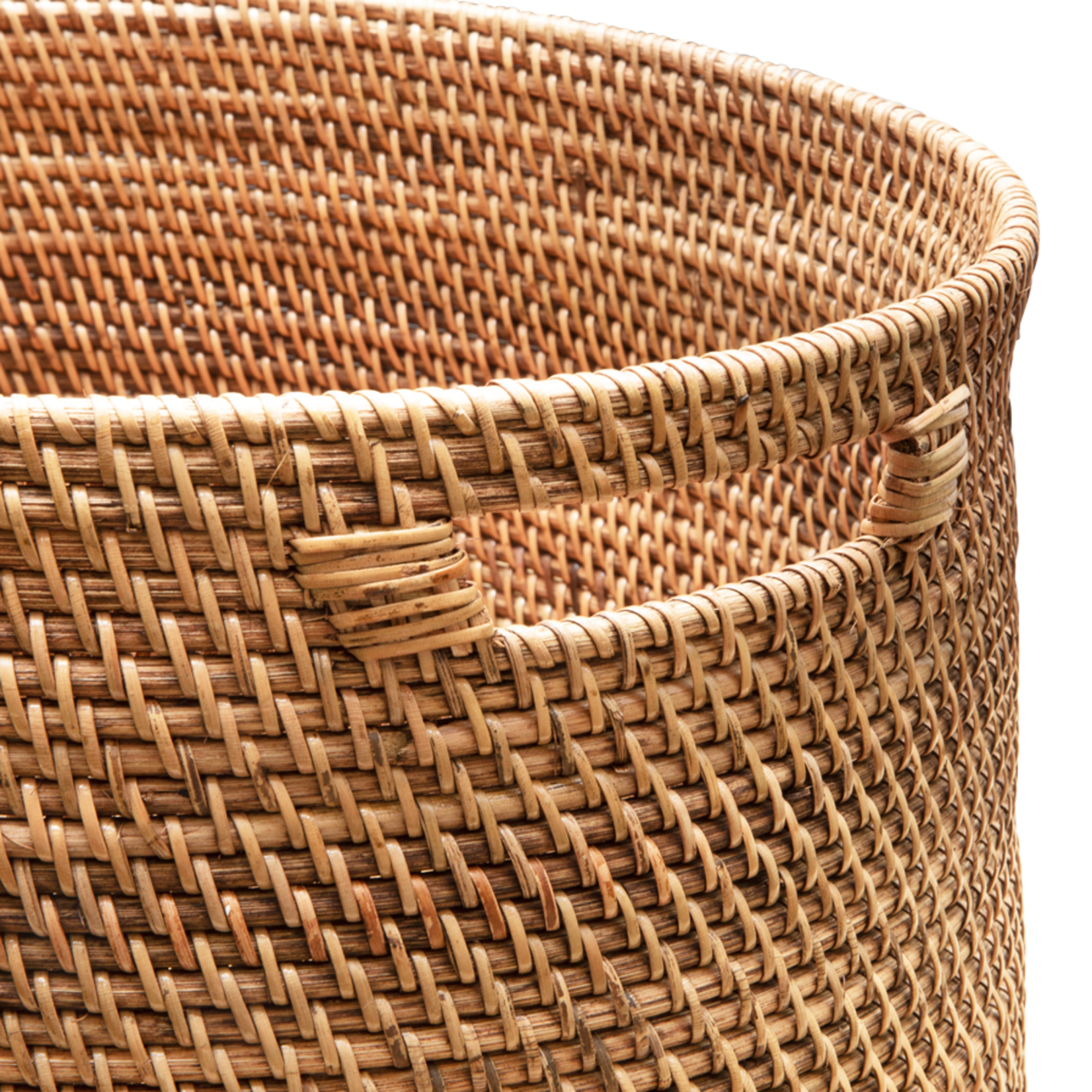 Rattankorb oval braun  46.5x38.5xH24.5cm - L