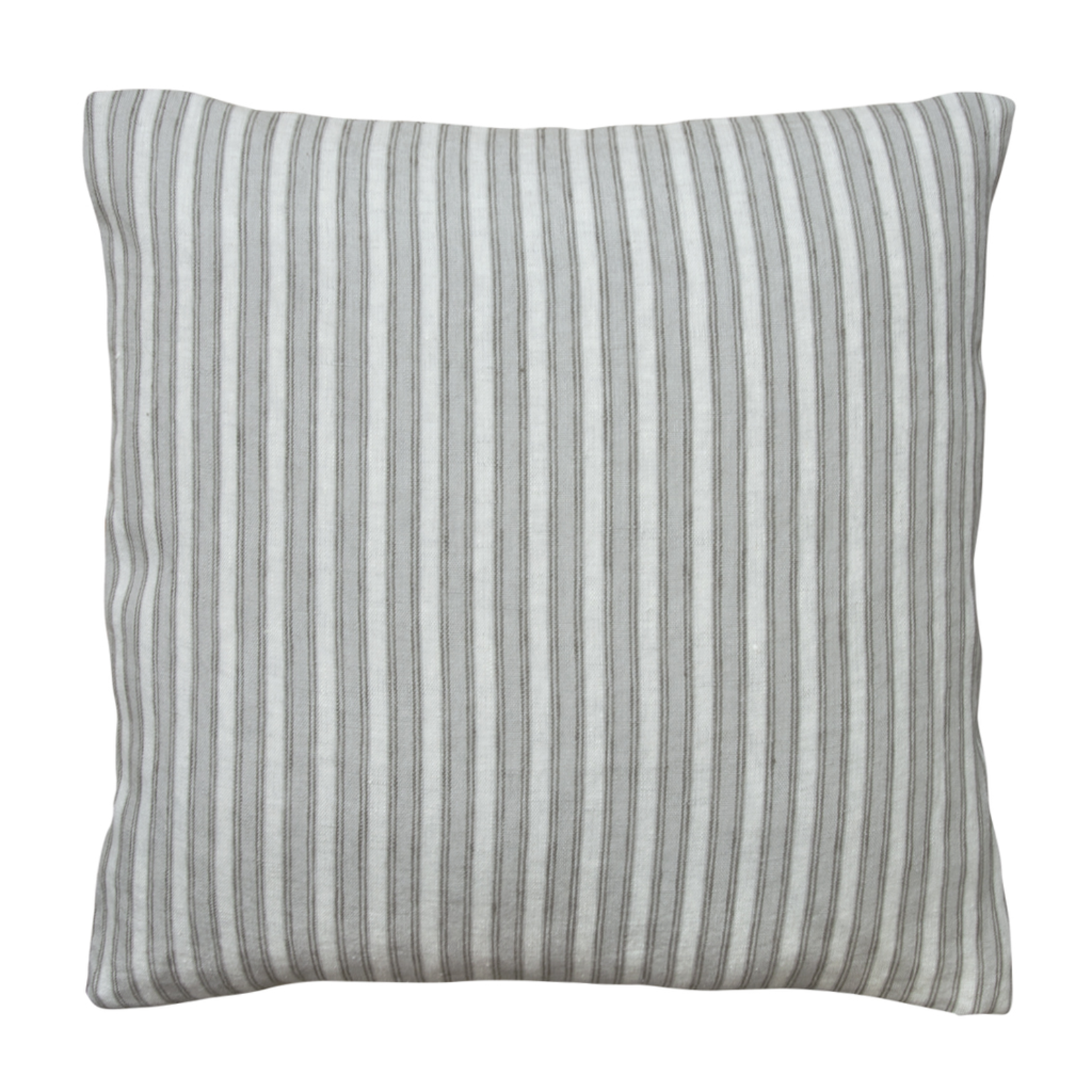 Kissen 50x50cm gestreift grau-weiss (100% LI)