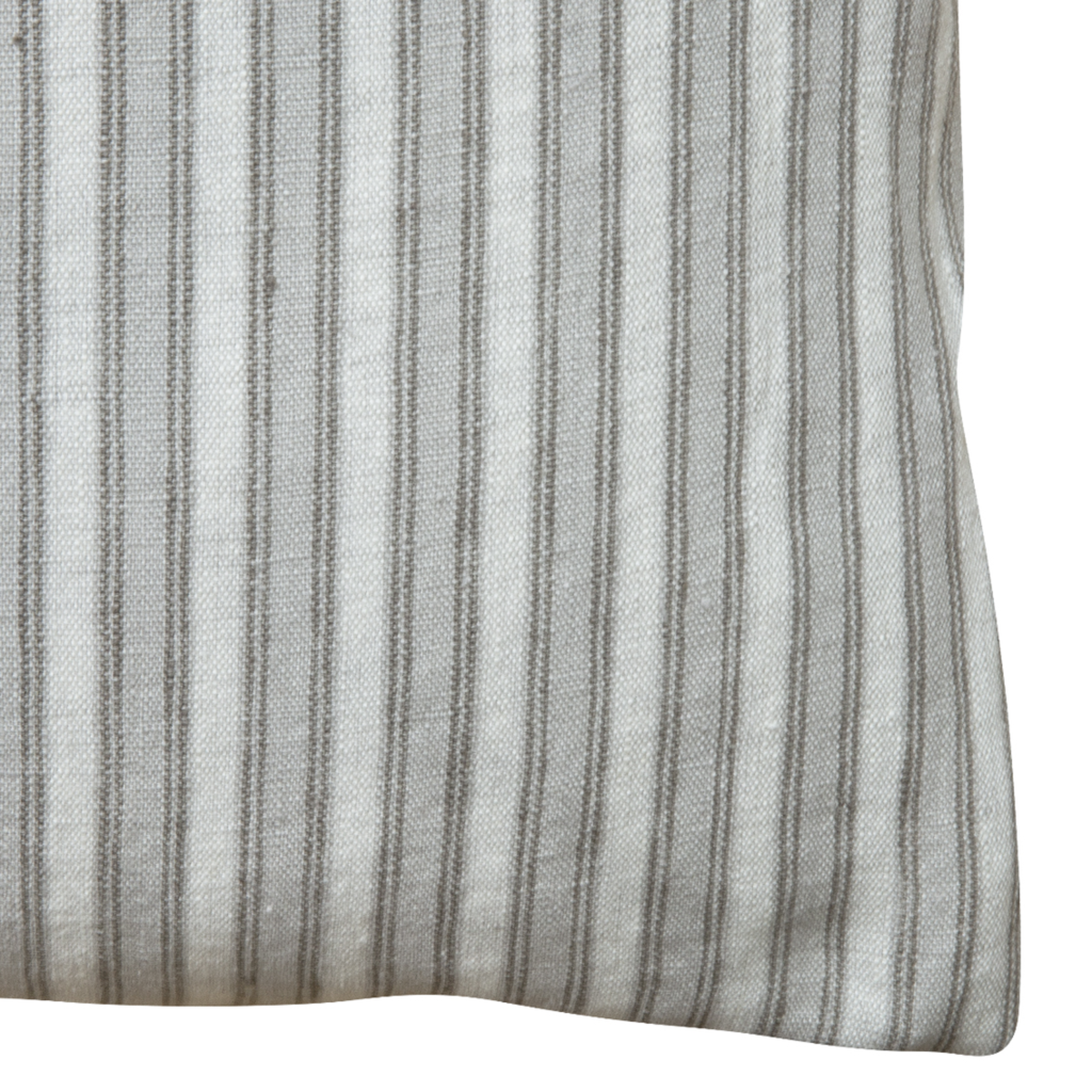 Kissen 50x50cm gestreift grau-weiss (100% LI)