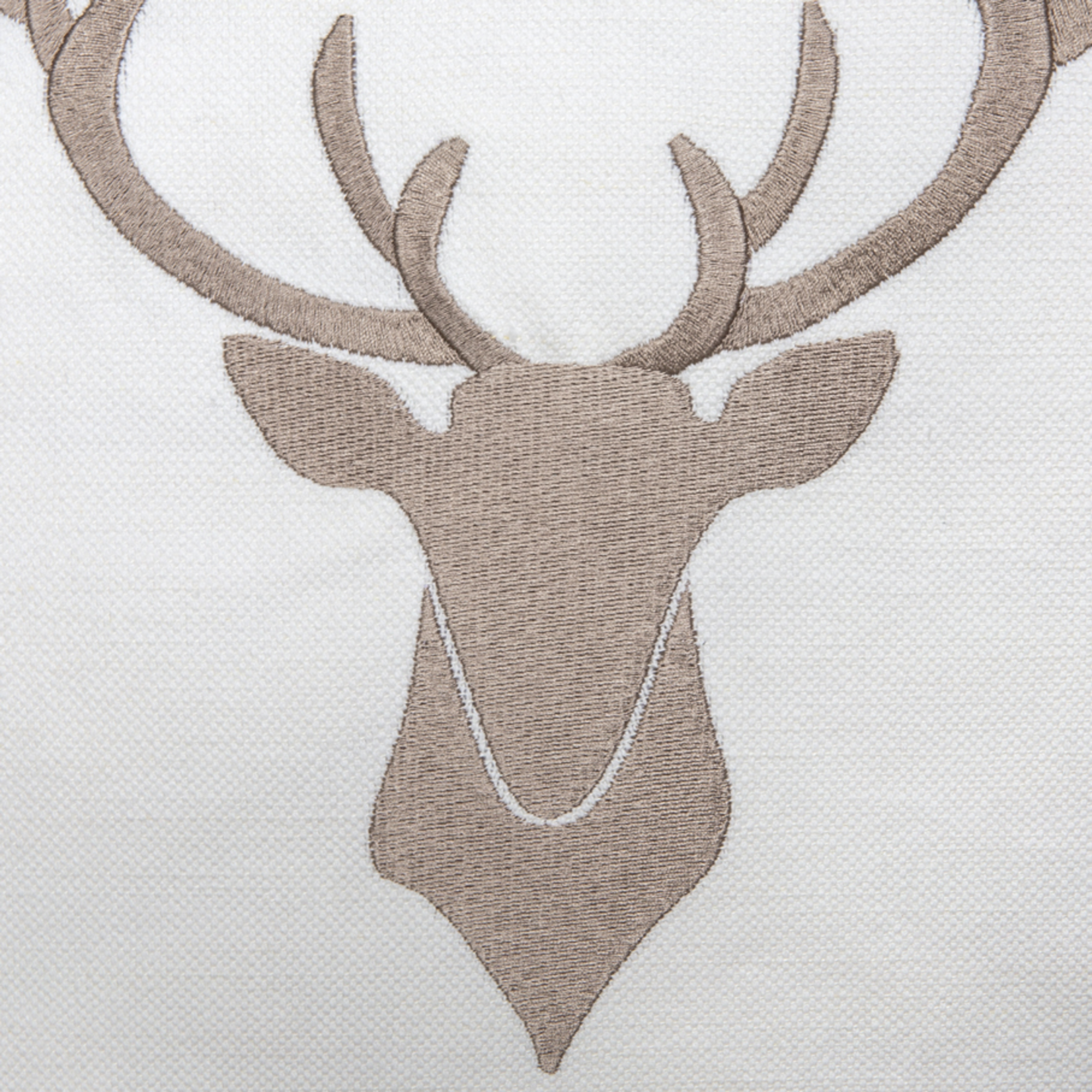 Romeo Kissen Hirsch weiss 55x55cm