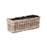 Rattan Blumenkiste rechteckig 50x20xH17cm