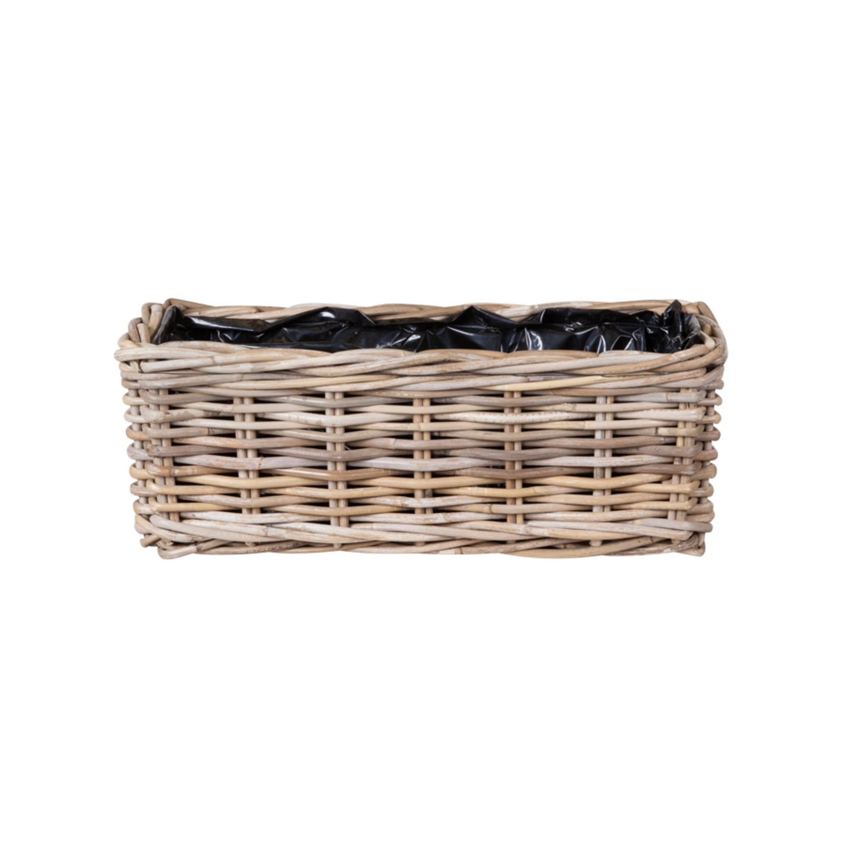 Rattan Blumenkiste rechteckig 50x20xH17cm