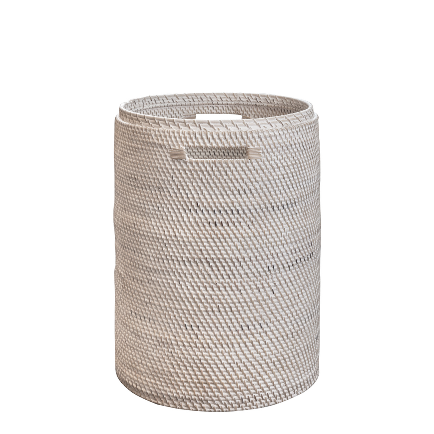 Wäschekorb rund weiss mittel, D34cm, H49cm