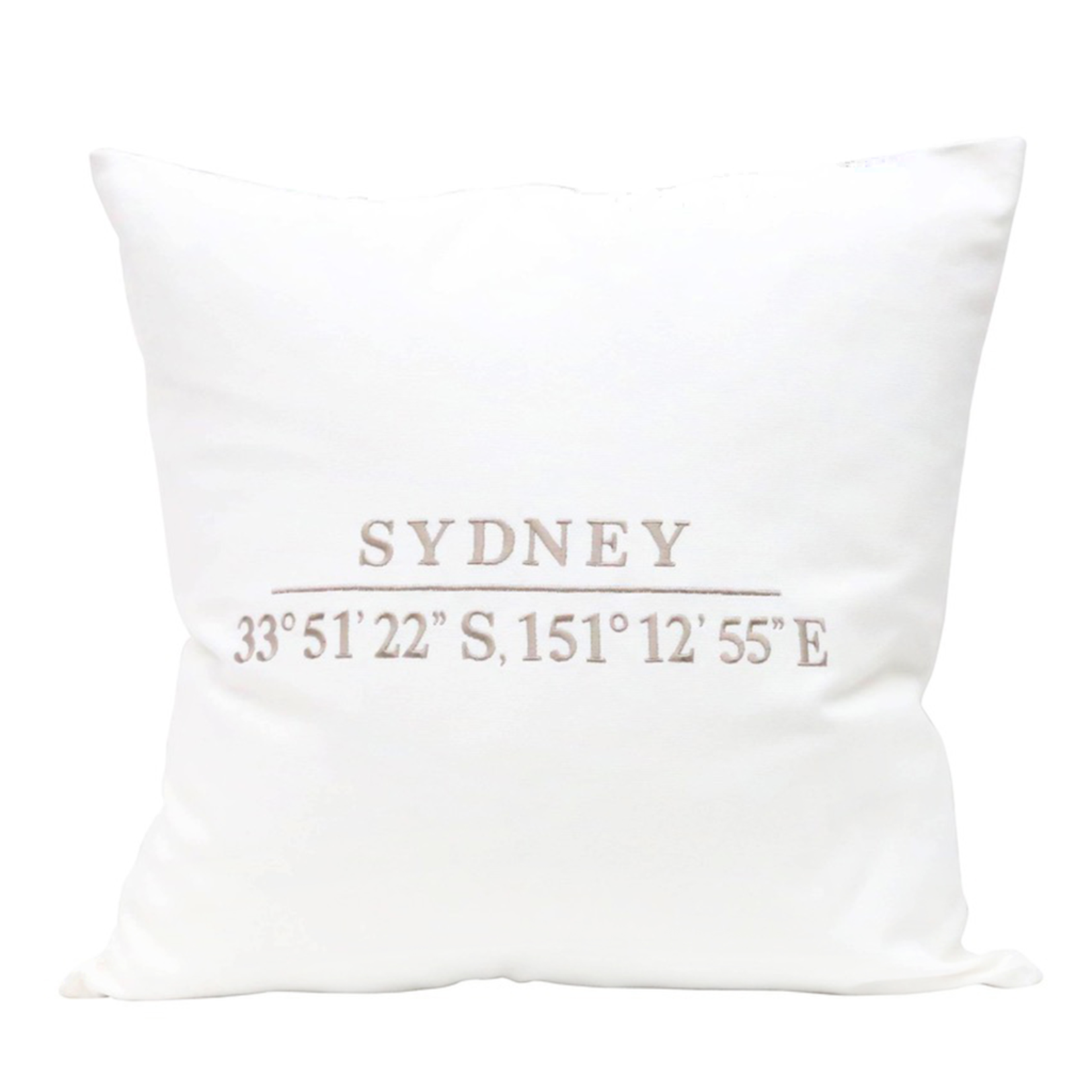 Area Kissen Sydney mit Koordinaten, Max weiss, 55x55cm