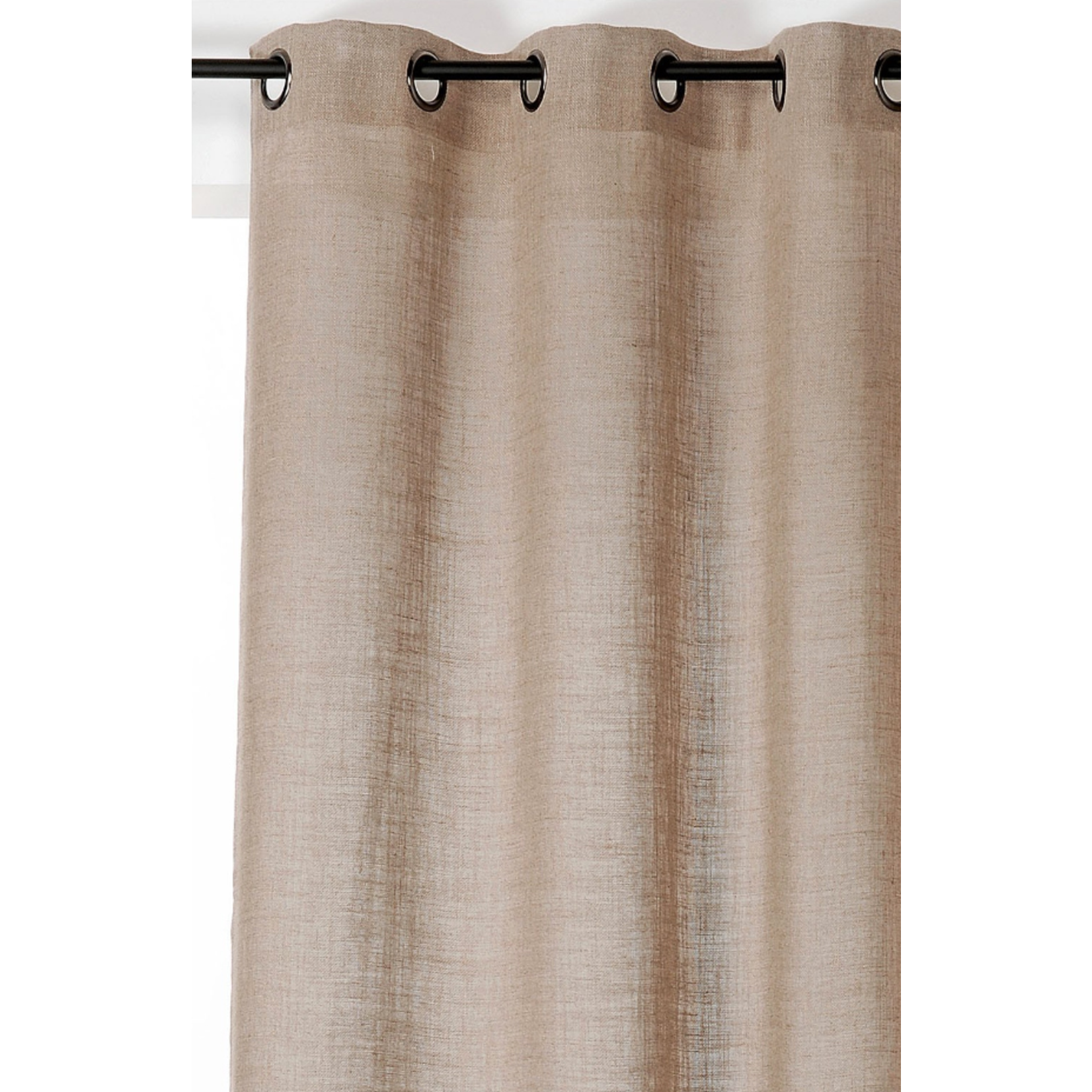 Vorhang mit Ösen, taupe 135x260cm, 60% PI / 40% CO