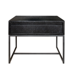 Dublin Nachttisch B55xT40xH46cm Metall schwarz & Eiche furniert schwarz