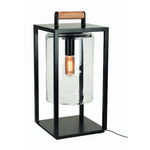 Dome Small Outdoor Lampe schwarz, Glas klar, E27 - 30x30x65cm