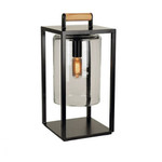 Dome Small Outdoor Lampe schwarz mit leicht geräuchertem Glas E27 - 30x30H65cm