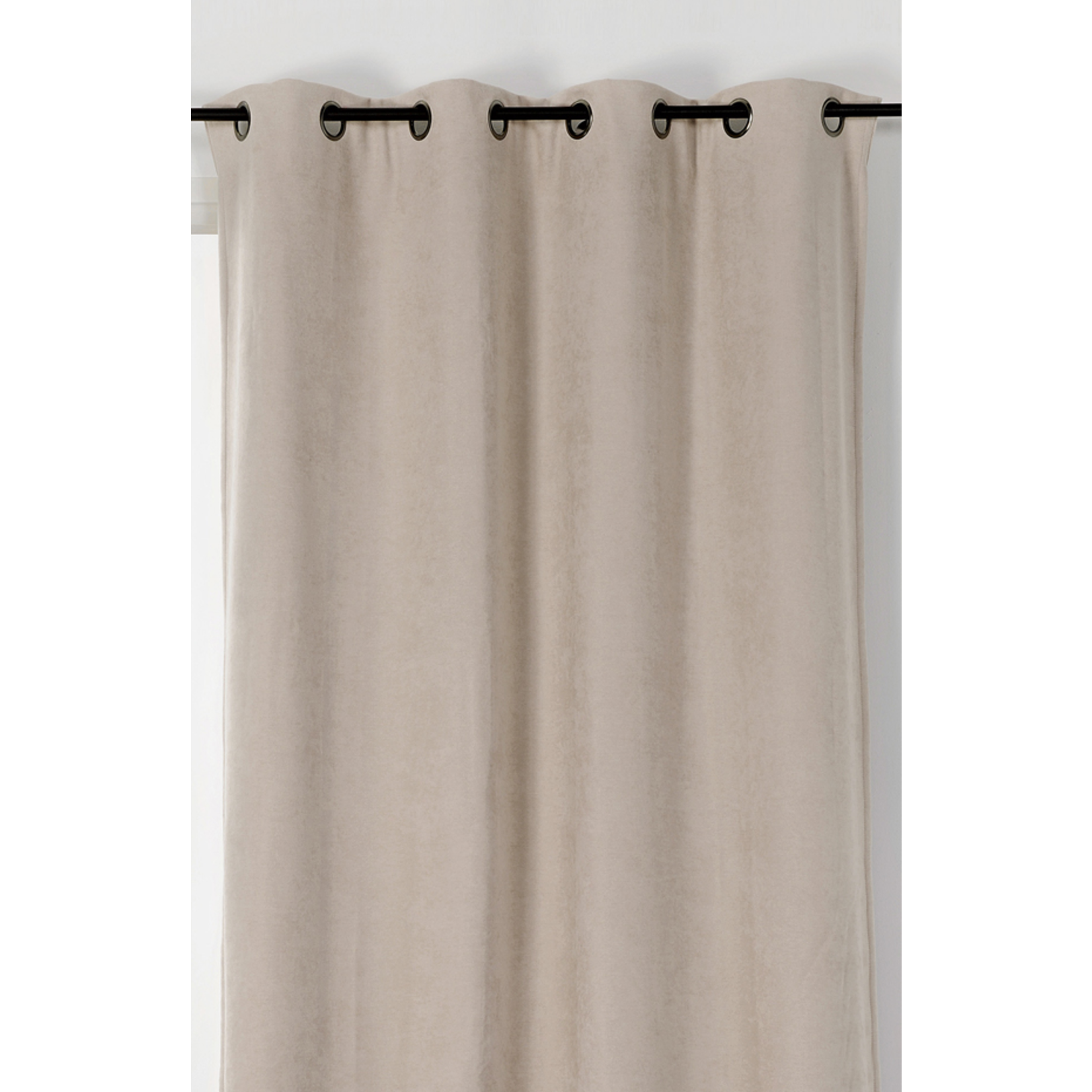 Vorhang mit Maxi-Gleiter, taupe 140x240cm, 100% PI