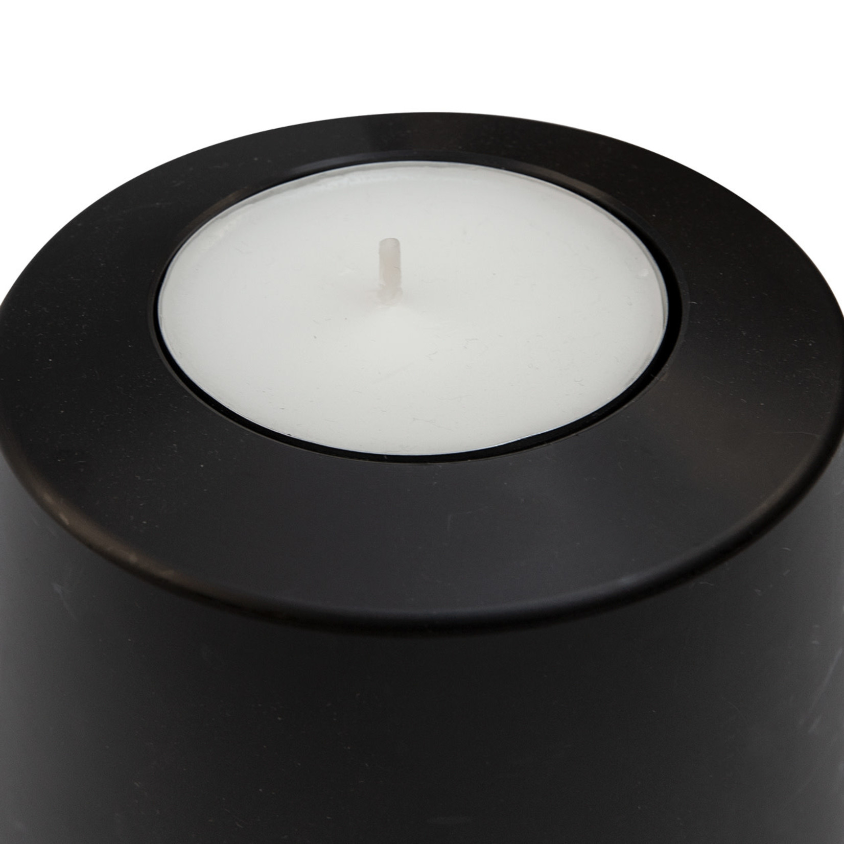 Kunst Kerze für Teelicht 10x18cm schwarz