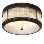 Ceiling Lamp Rousseau bronze highlight finish, D40,5 x H. 18,5 cm