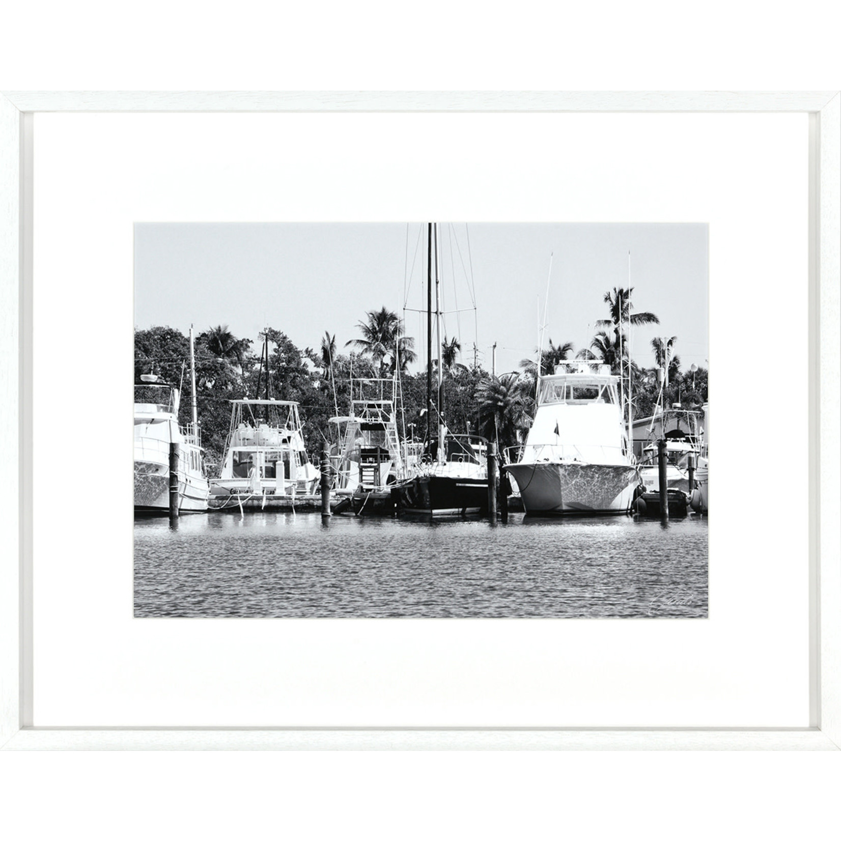 Bild aus dem Hamptons - Boot 47x60cm