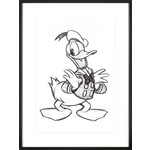 Bild Donald Sketch 62xH82cm Rahmen schwarz