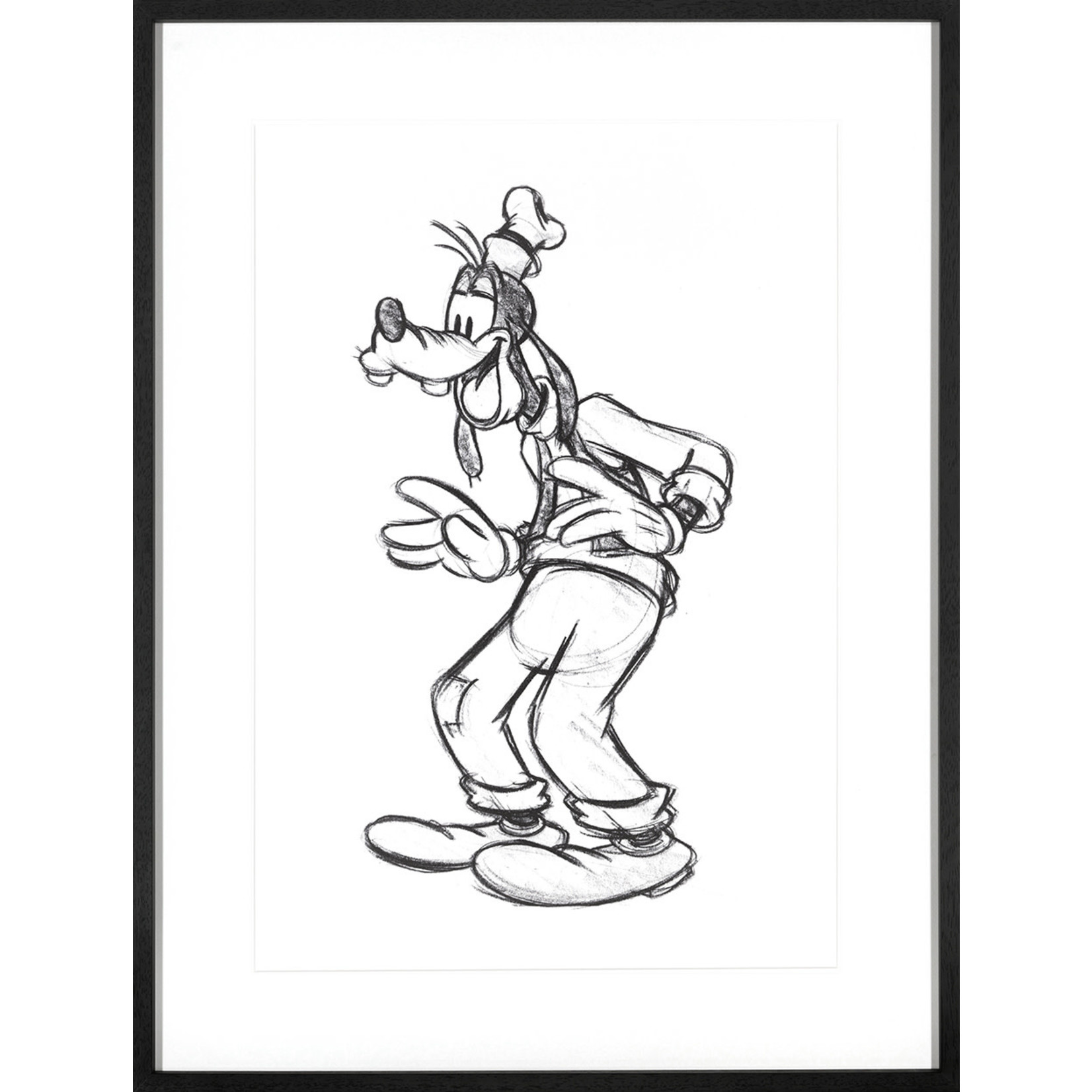 Bild Goofy Sketch 62xH82cm Rahmen schwarz