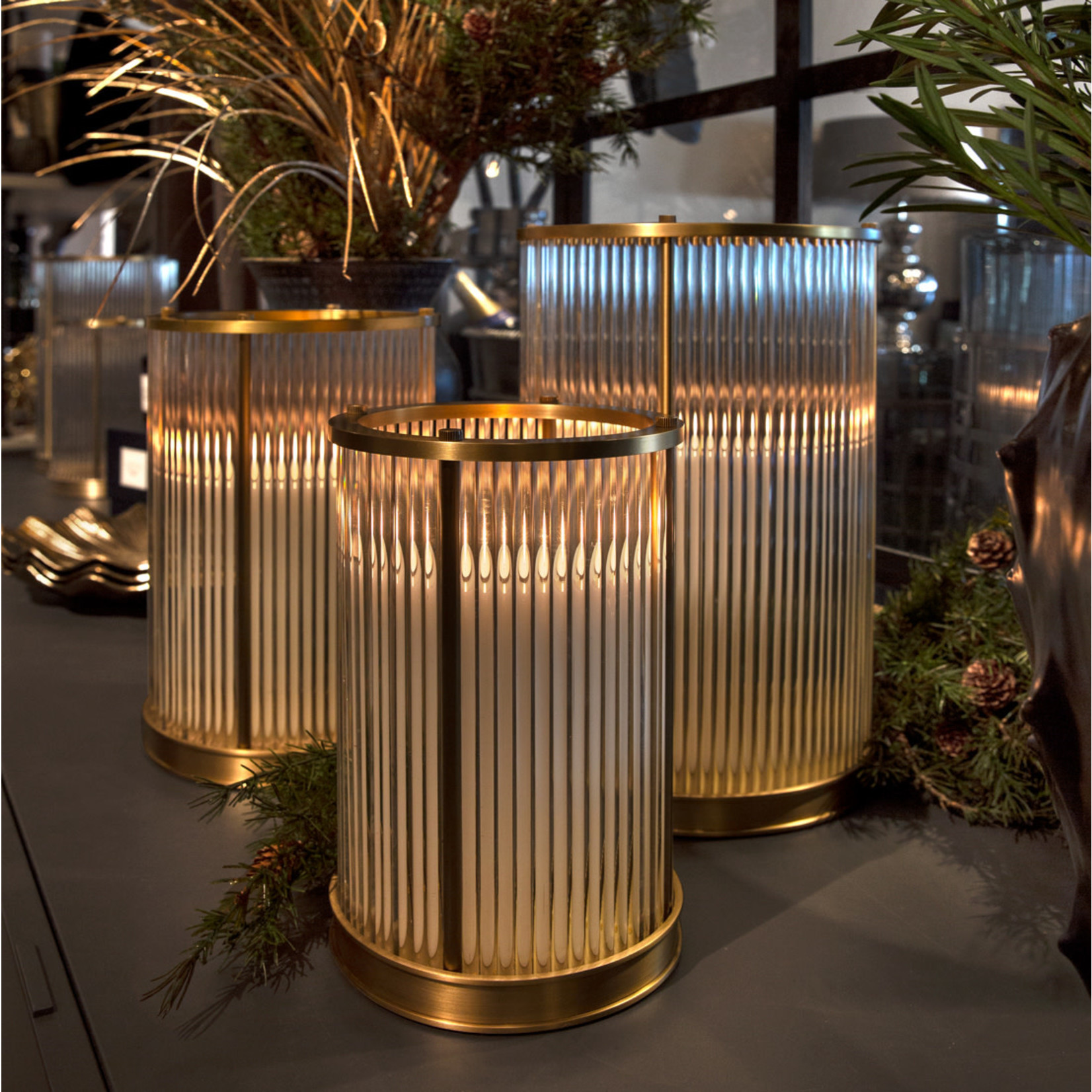 Mayson L Windlicht D23xH37.5cm brass