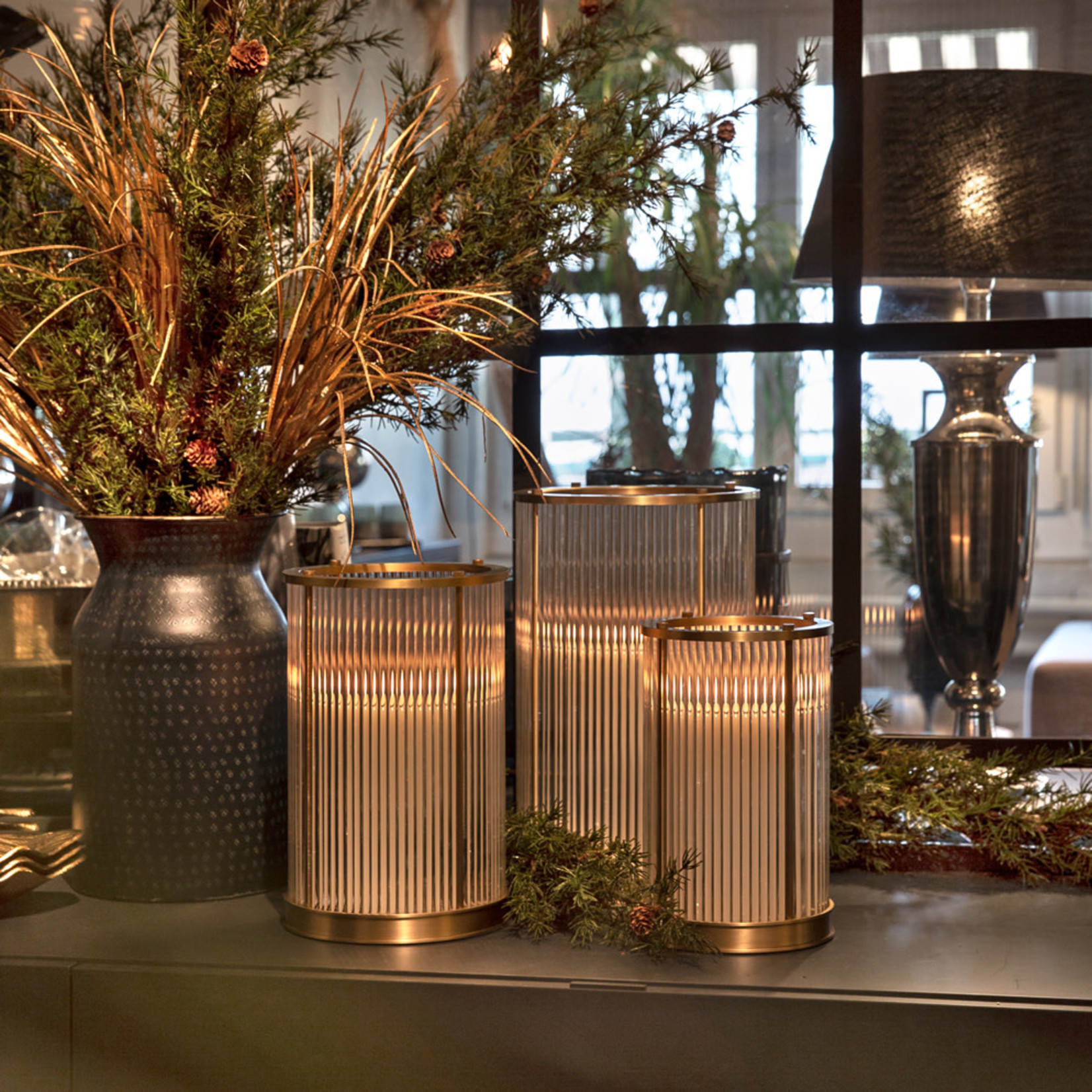 Mayson L Windlicht D23xH37.5cm brass