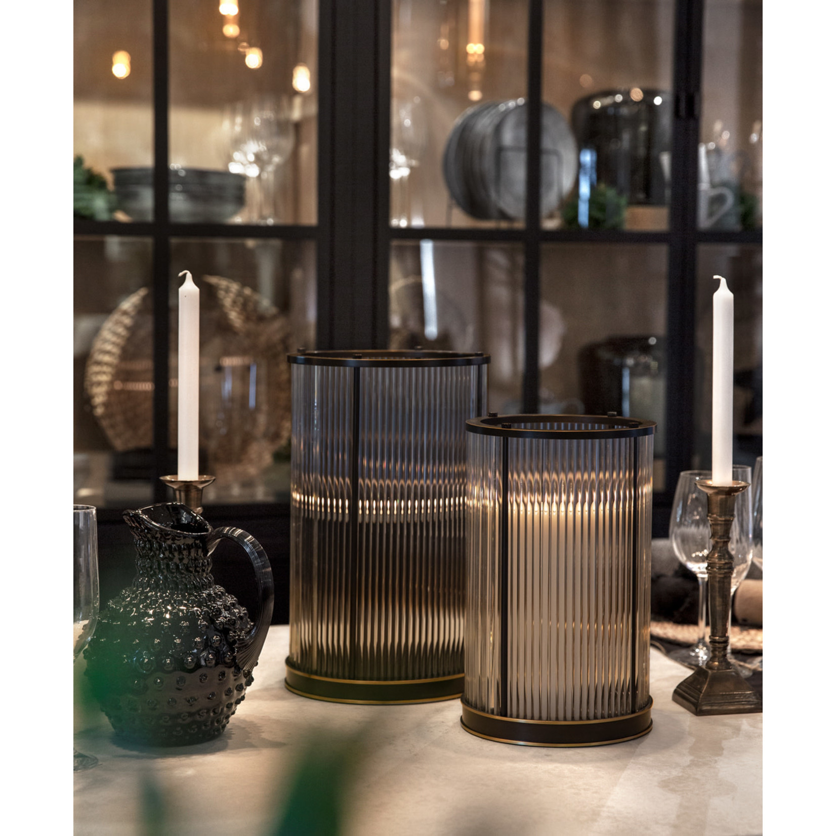 Mayson S Windlicht D16.5xH27cm bronze